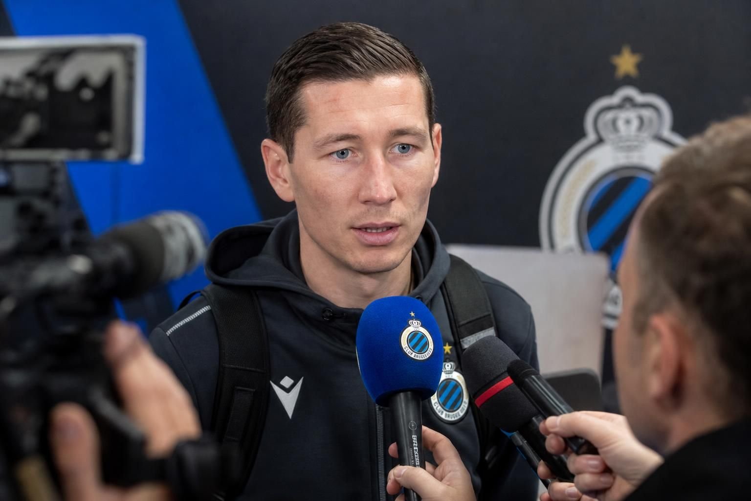 Hans Vanaken tijdens een persmoment bij Club Brugge.