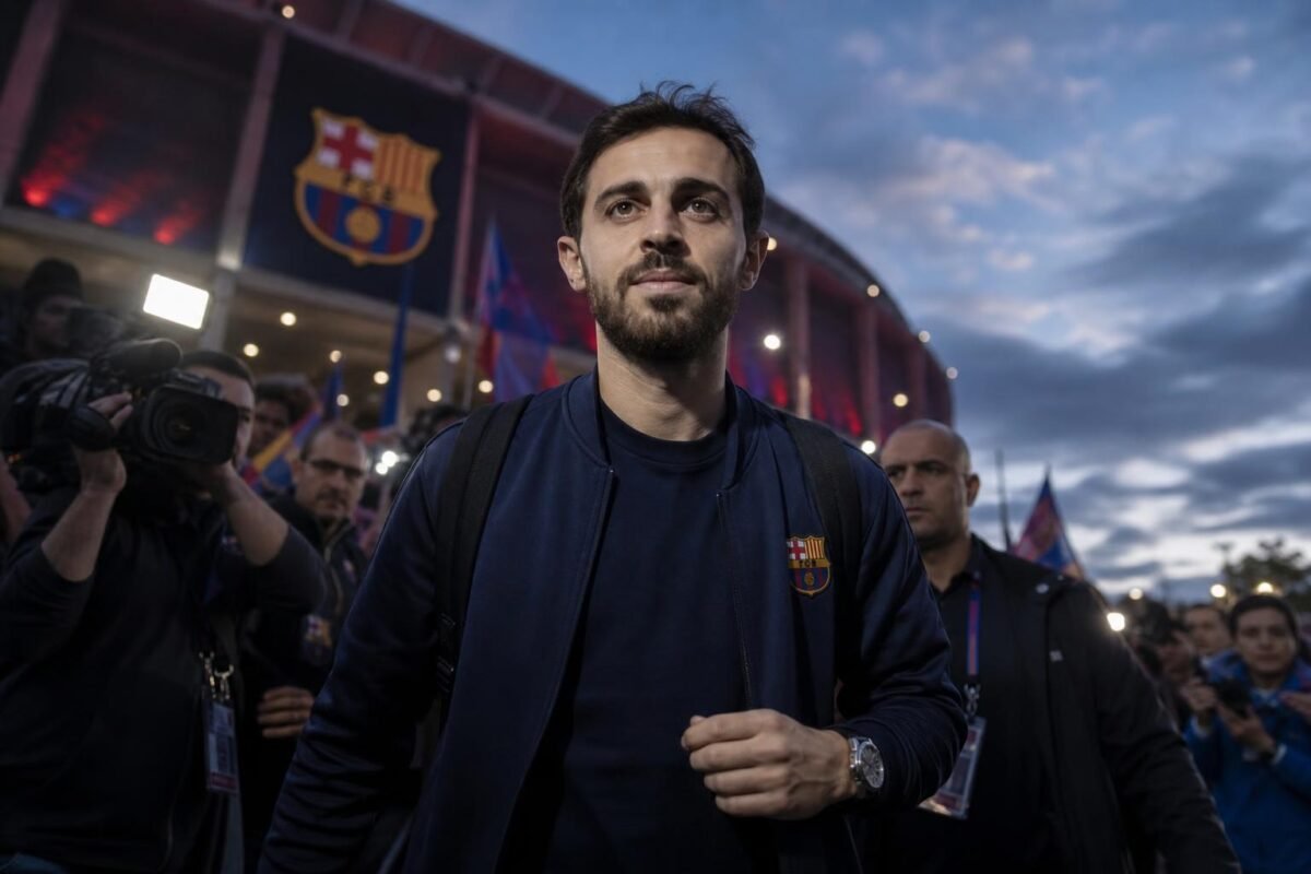 Bernardo Silva in een transfercontext rond FC Barcelona