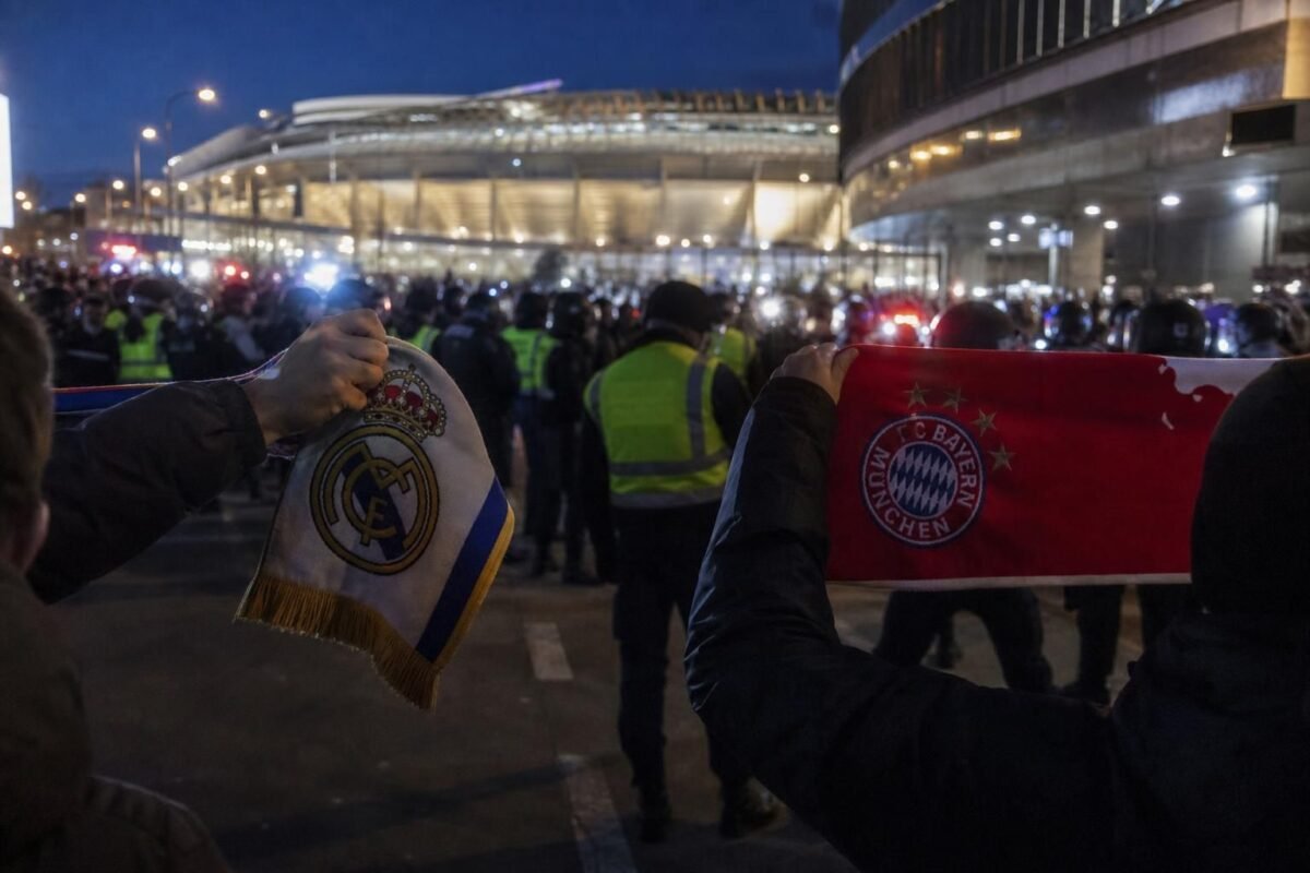 Transfercontext rond Real Madrid en Bayern München met gespannen stadiondecor