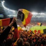 Supporters van de Rode Duivels in WK-sfeer voor een oefeninterland