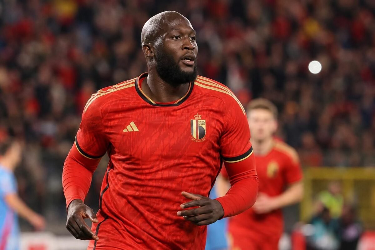 Romelu Lukaku tijdens een wedstrijdmoment bij de Rode Duivels