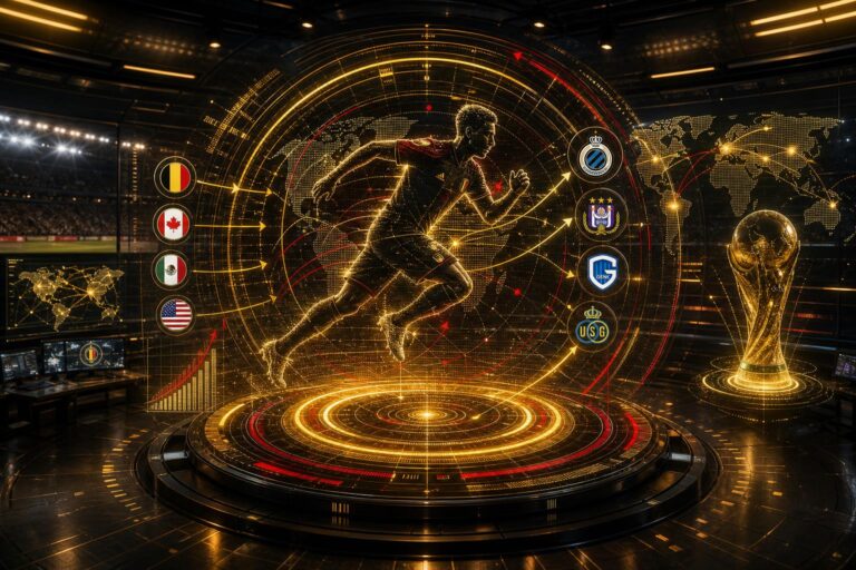 Tweerichtingsflank op een scoutingradar richting WK 2026 en transfermarkt.
