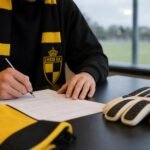 Geel-zwarte voetbalsfeer rond een contractverlenging van een jonge doelman bij Lierse SK