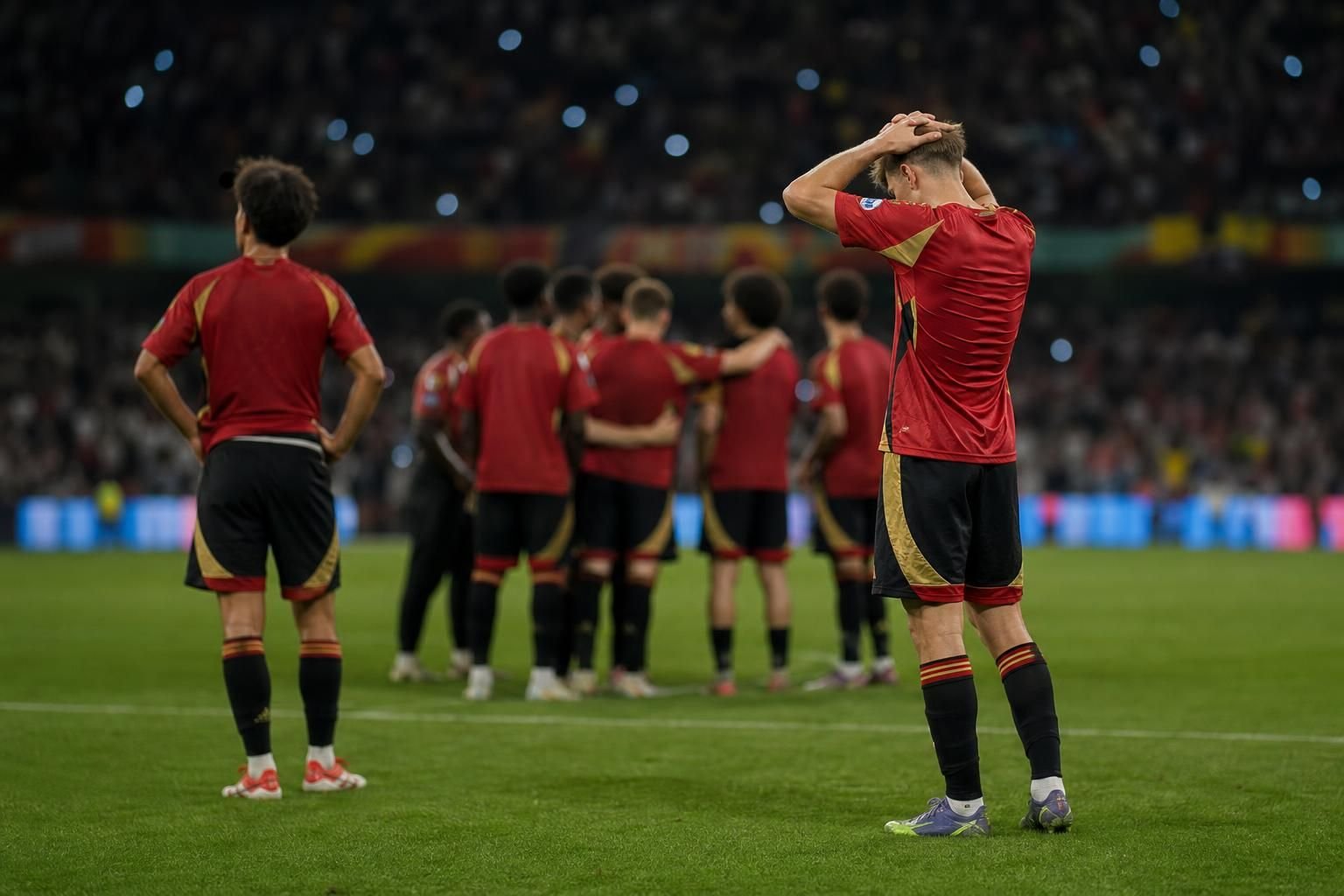Belgische U17 na de EK-finale tegen Italië