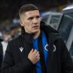 Christos Tzolis in een Club Brugge-context terwijl de transferinteresse uit Engeland groeit