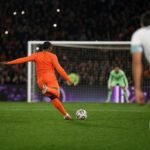 Spannend penaltymoment tijdens Nederland tegen Oezbekistan in een oefeninterland