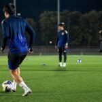 Japanse nationale ploeg tijdens een gespannen training richting de WK-opener
