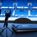 Persmoment in de Cegeka Arena rond de toekomstplannen van KRC Genk