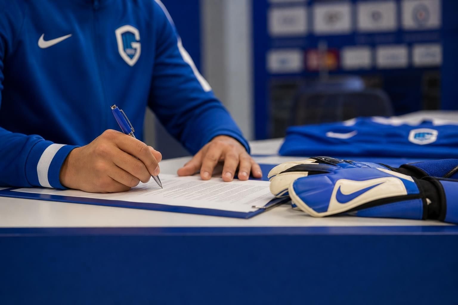 Contractmoment bij KRC Genk rond een jonge doelman uit de Academy