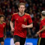 Kevin De Bruyne in een gefocuste wedstrijdfase bij de Rode Duivels