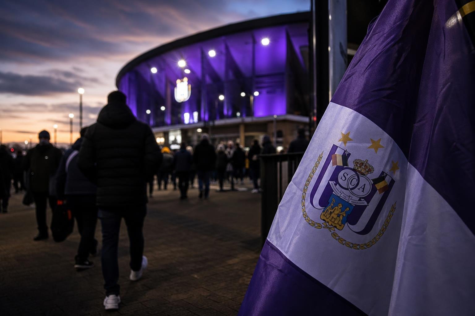 Transfercontext rond RSC Anderlecht zonder herkenbare gezichten.