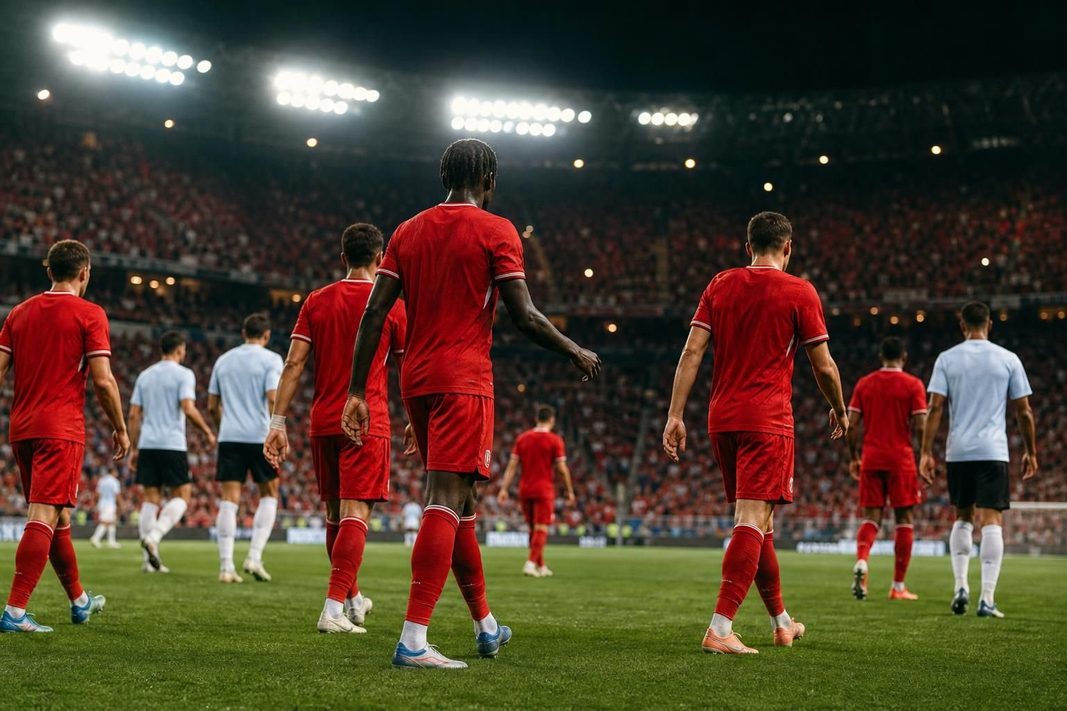 Canada-spelers in WK-sfeer voor de openingsmatch zonder herkenbare gezichten