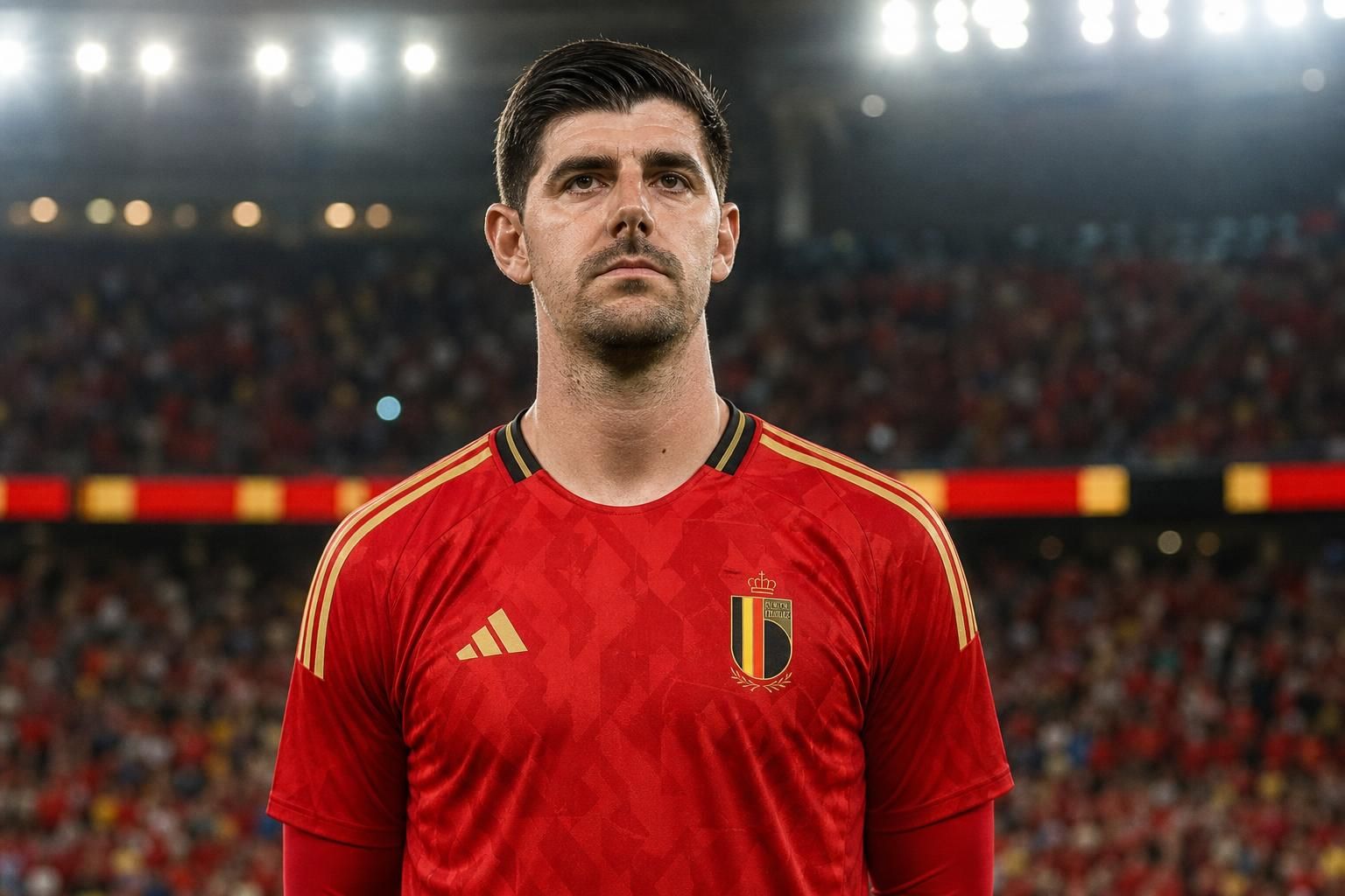 Thibaut Courtois bij de Rode Duivels voor een belangrijke WK-wedstrijd