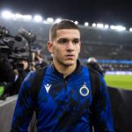 Christos Tzolis in de kleuren van Club Brugge tijdens een gespannen transferperiode