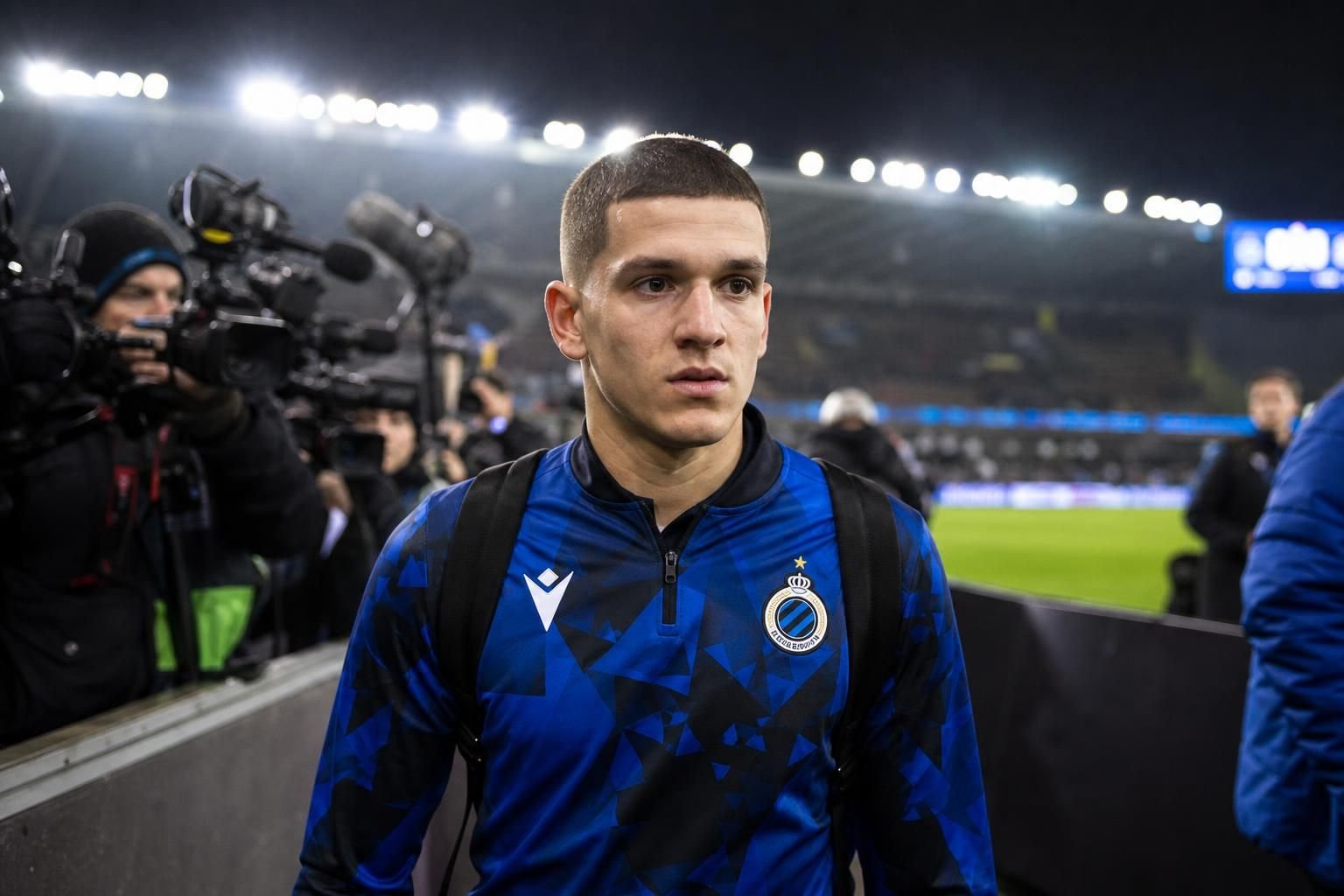 Christos Tzolis in de kleuren van Club Brugge tijdens een gespannen transferperiode