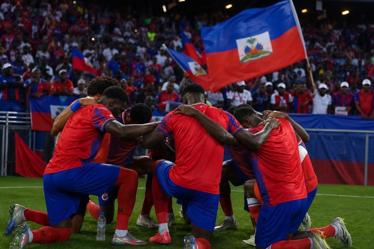 Haïtiaanse voetbalsfeer rond een WK-wedstrijd zonder herkenbare spelers