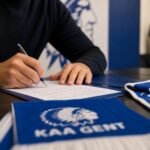 Contractmoment in KAA Gent-sfeer rond het eerste profcontract van Alexander Lettens