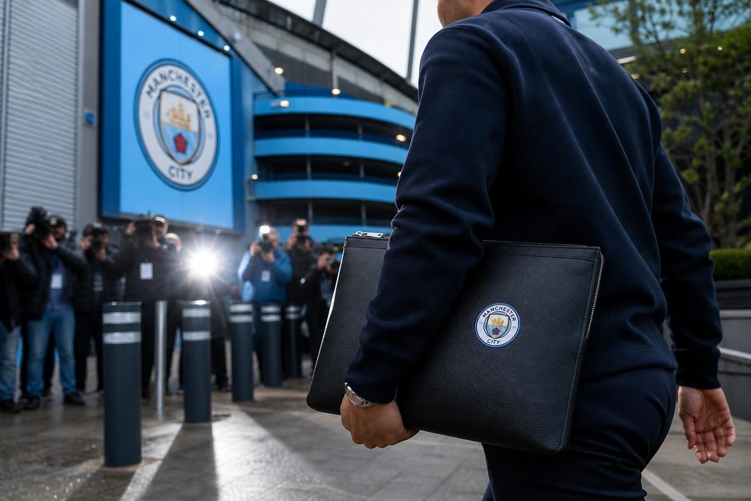 Jérémy Doku bij Manchester City, waar gesprekken over een contractverlenging lopen