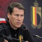 Rudi Garcia tijdens een persmoment bij de Rode Duivels voor het duel met Egypte