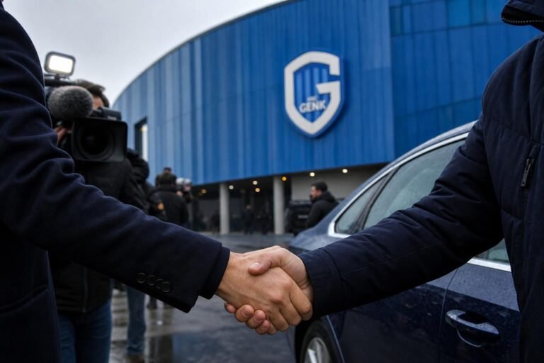 Transfercontext rond KRC Genk bij de Cegeka Arena zonder herkenbare gezichten