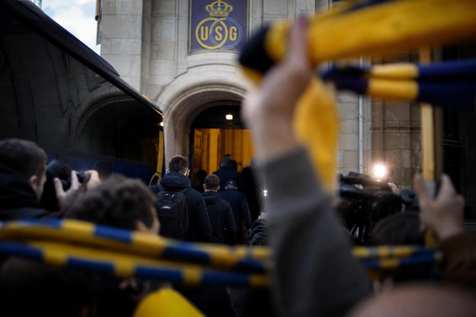 Sfeerbeeld van een transferaankondiging bij Union zonder herkenbare spelers