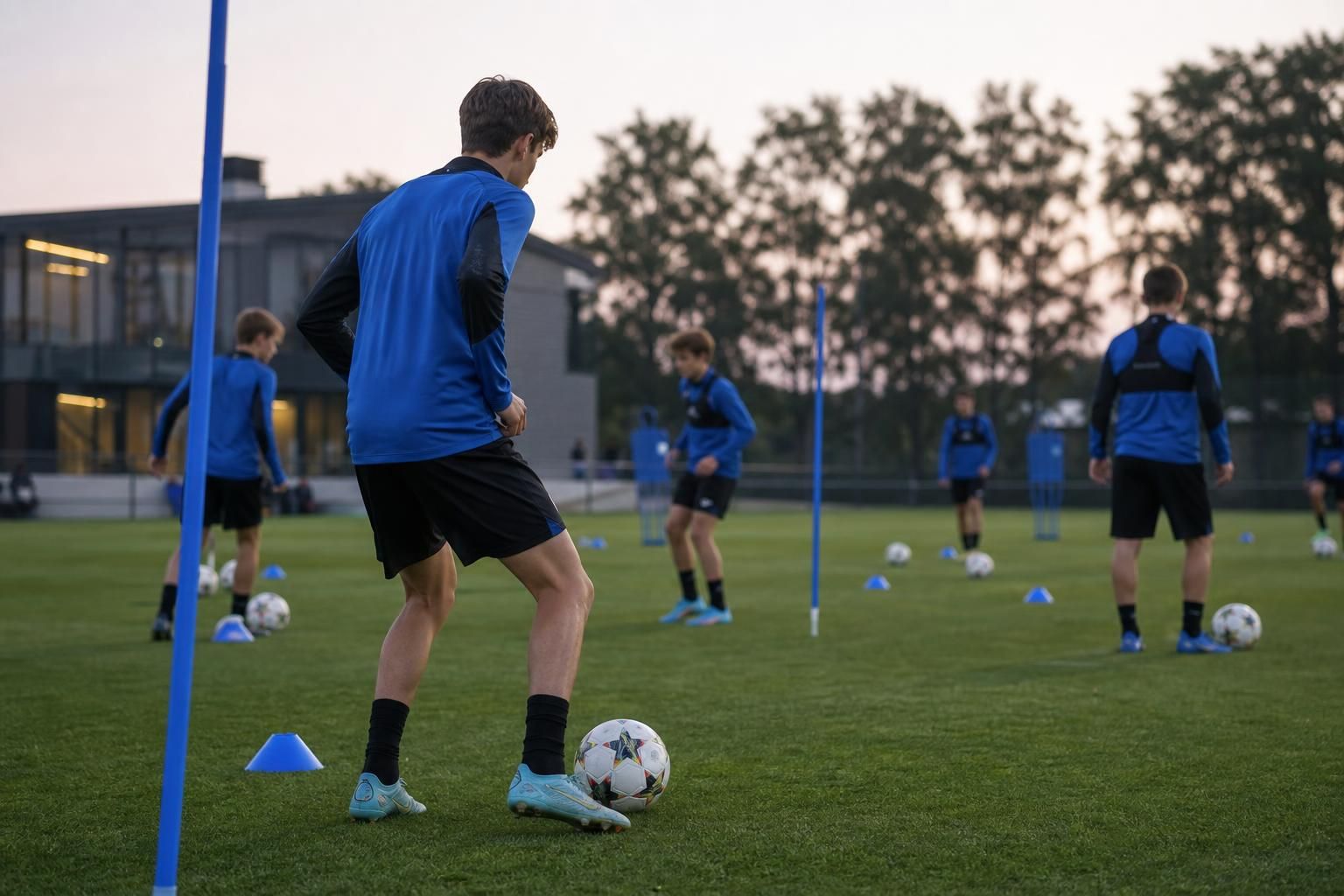 Jeugdtraining bij Club Brugge zonder herkenbare gezichten