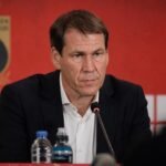 Rudi Garcia geeft uitleg na de WK-opener van de Rode Duivels tegen Egypte