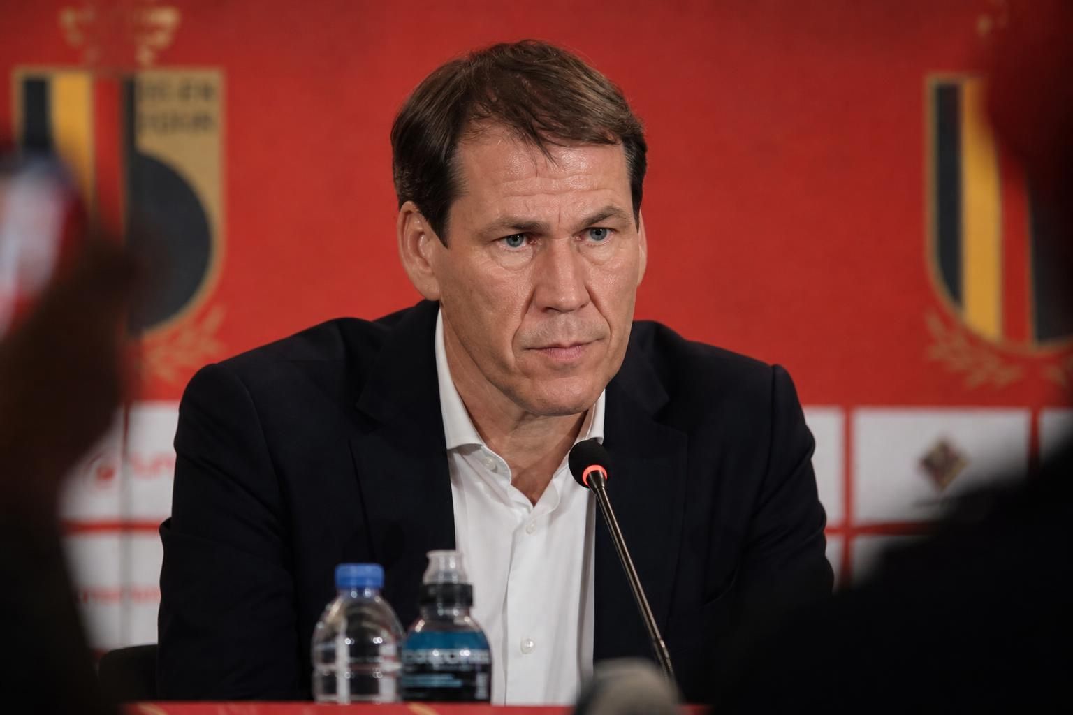 Rudi Garcia geeft uitleg na de WK-opener van de Rode Duivels tegen Egypte