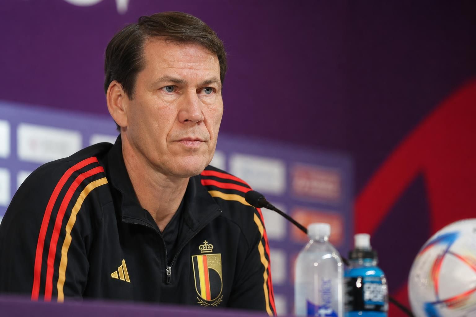 Rudi Garcia voor de WK-wedstrijd van de Rode Duivels tegen Senegal