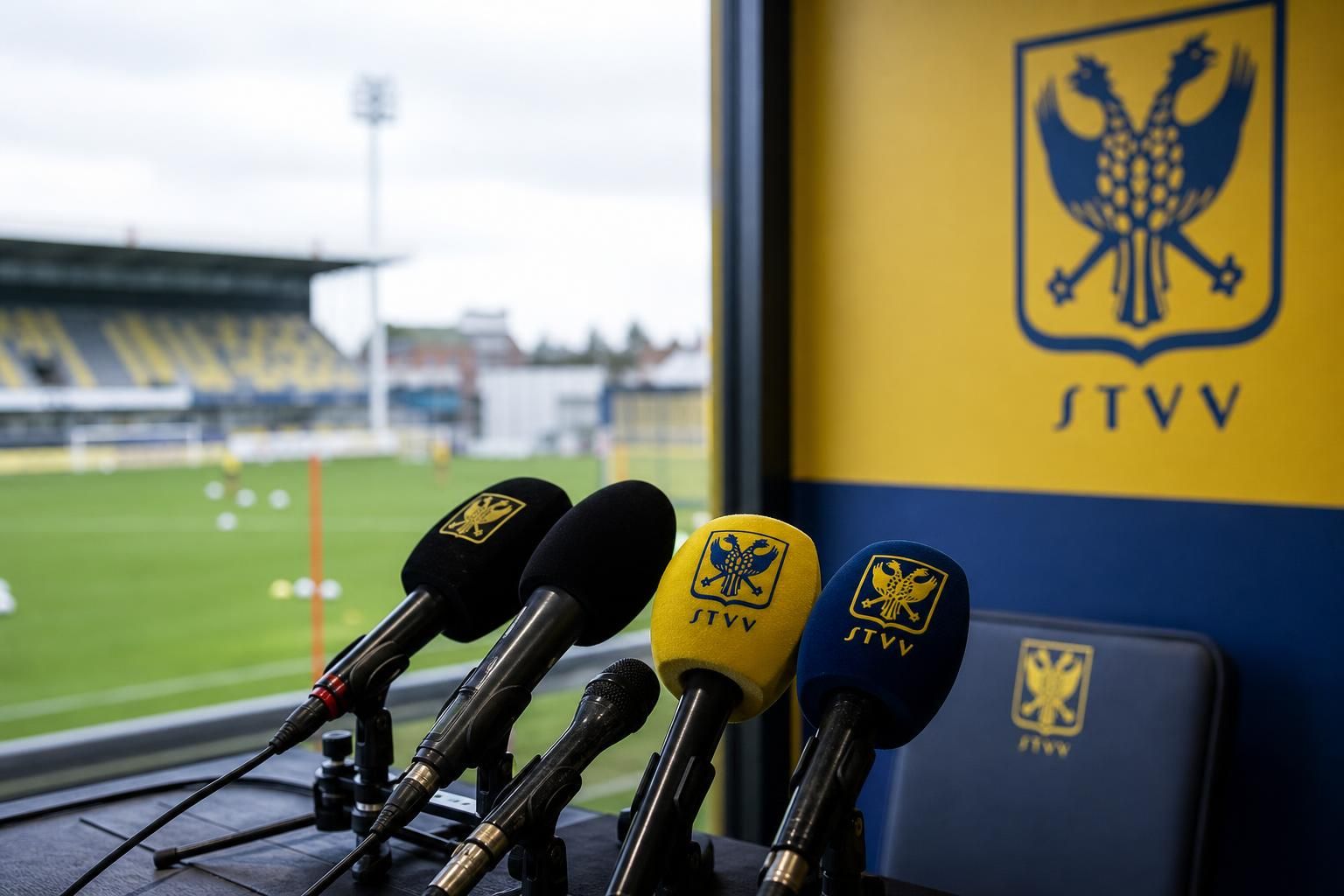 Perscontext bij STVV rond de nieuwe hoofdtrainer en de verwachtingen op Stayen