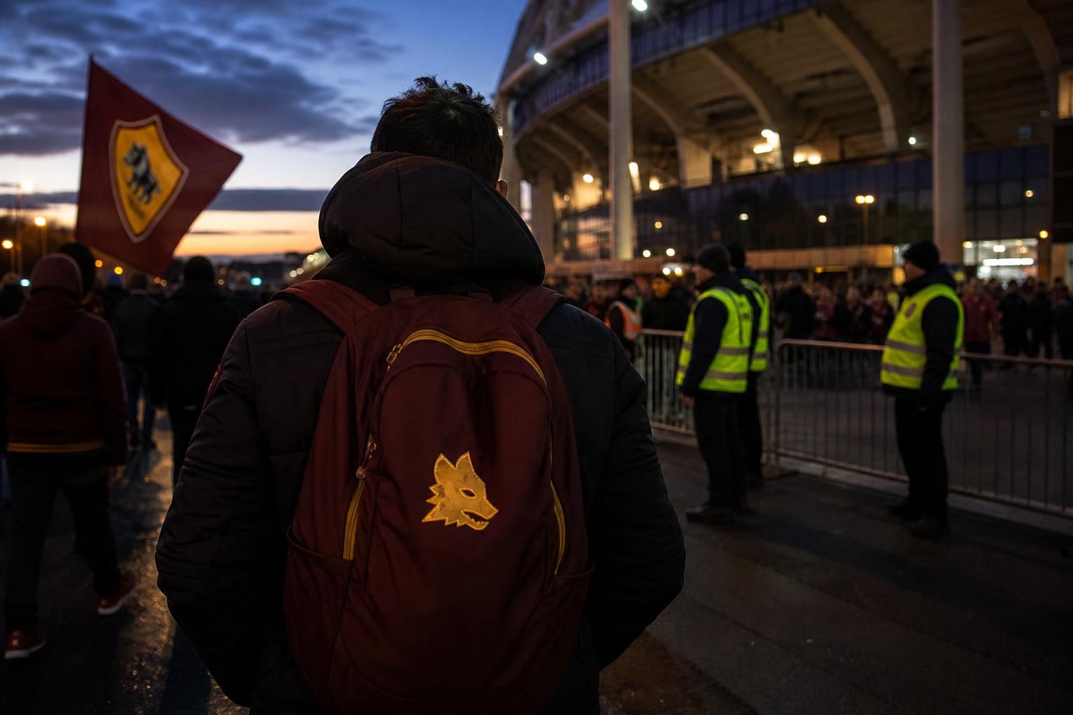 Transfercontext rond AS Roma aan een stadionomgeving zonder herkenbare gezichten