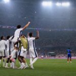 Engelse spelers vieren de bronzen medaille na een spectaculaire WK-wedstrijd tegen Frankrijk
