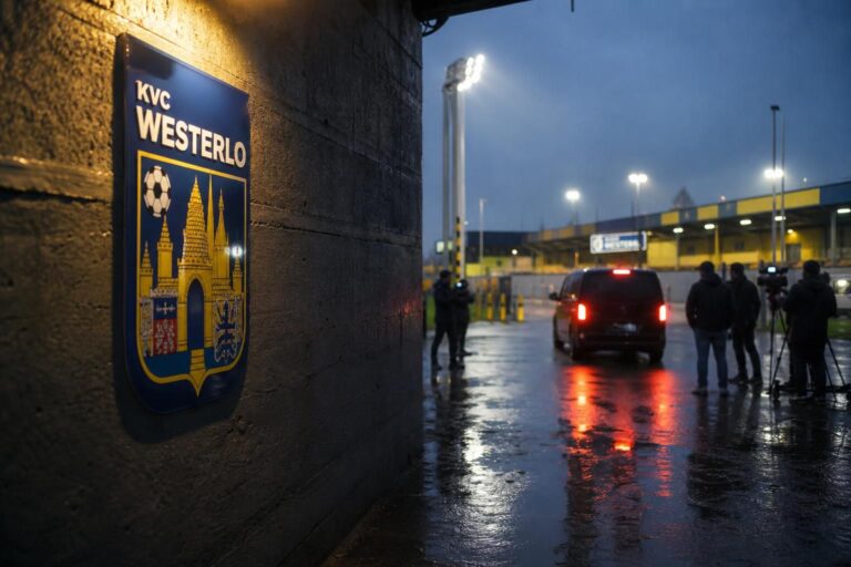 Transfercontext rond KVC Westerlo aan een stadionomgeving zonder herkenbare personen