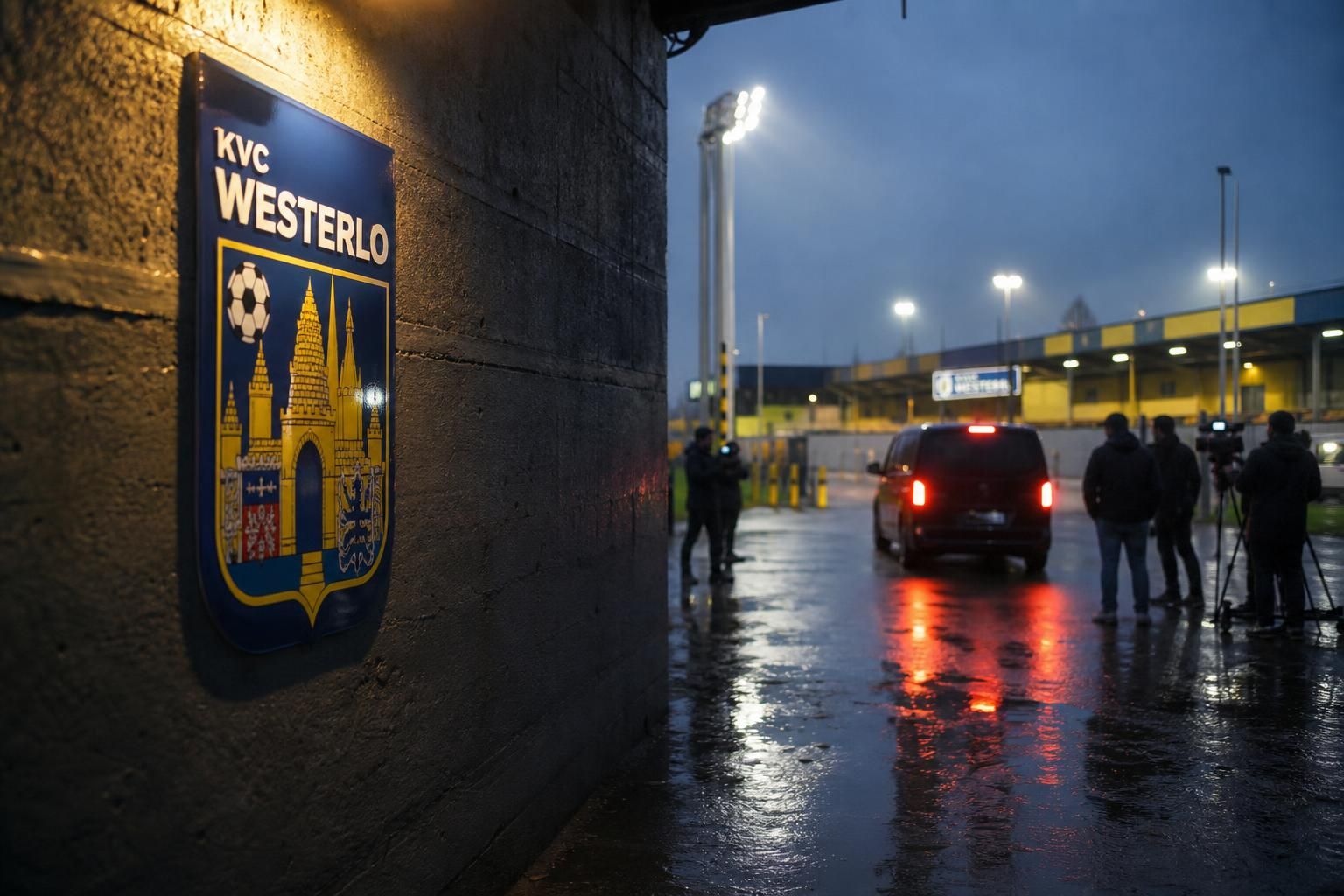Transfercontext rond KVC Westerlo aan een stadionomgeving zonder herkenbare personen