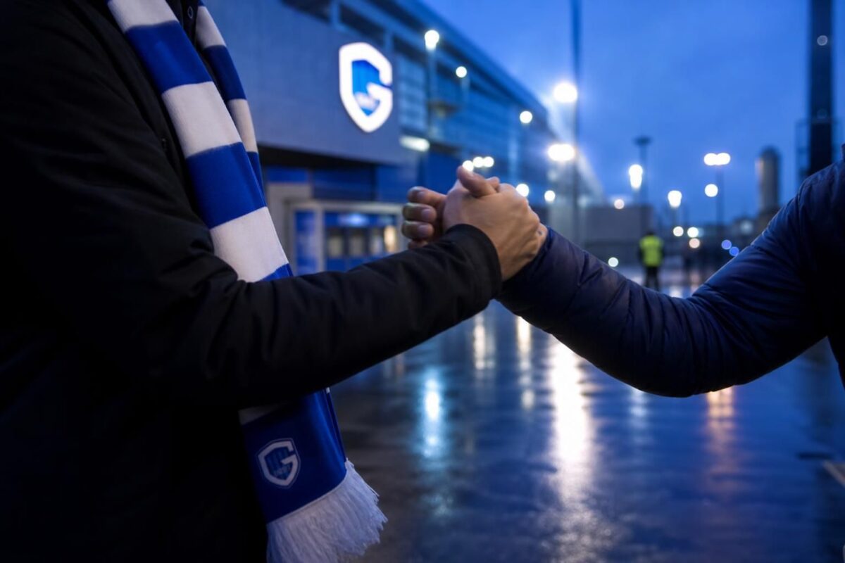 Transfercontext rond KRC Genk met gespannen stadionatmosfeer