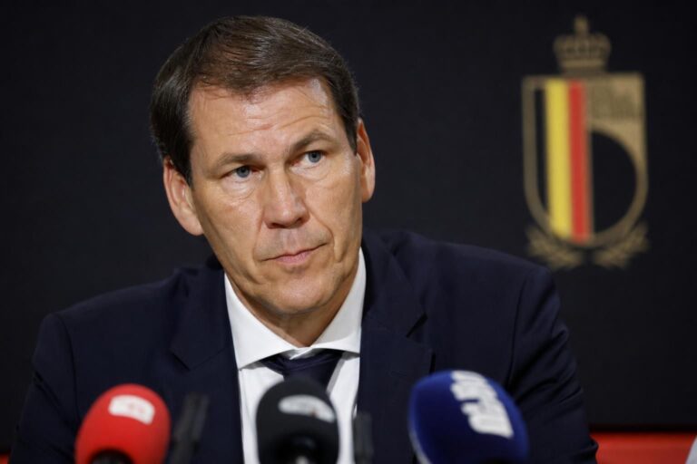 Rudi Garcia tijdens een persmoment bij de Rode Duivels