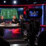 Voetbalstudio tijdens een WK-nabeschouwing over een besproken elftal van het toernooi