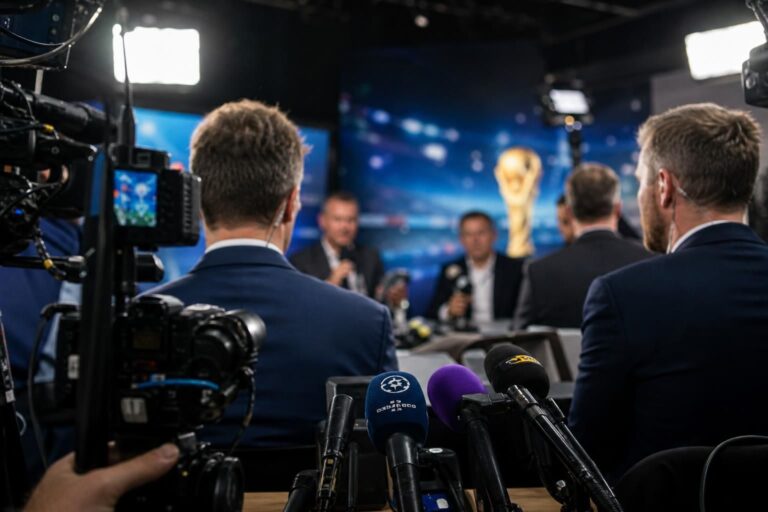 Voetbalanalyse na de WK-finale in een gespannen studio- en perssfeer