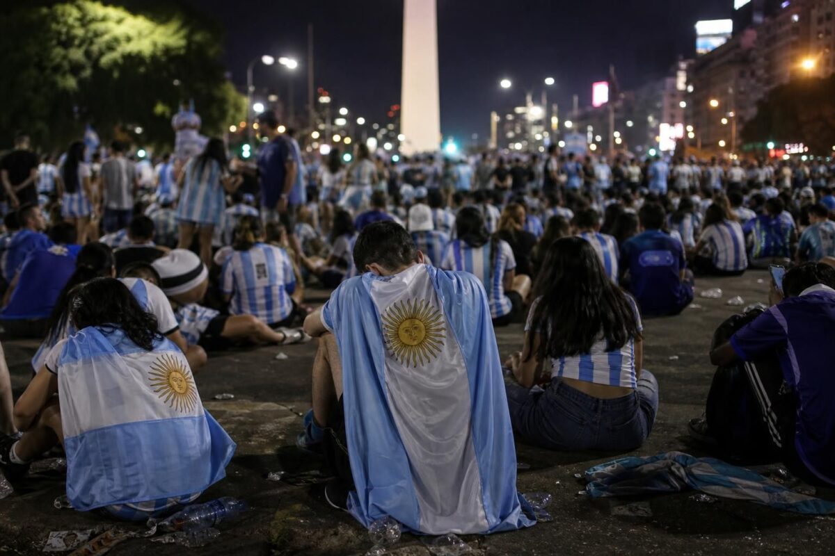 Argentijnse supporters in Buenos Aires na de verloren WK-finale