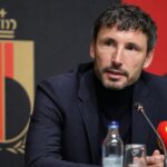 Mark van Bommel in perscontext rond zijn aanstelling als bondscoach van de Rode Duivels