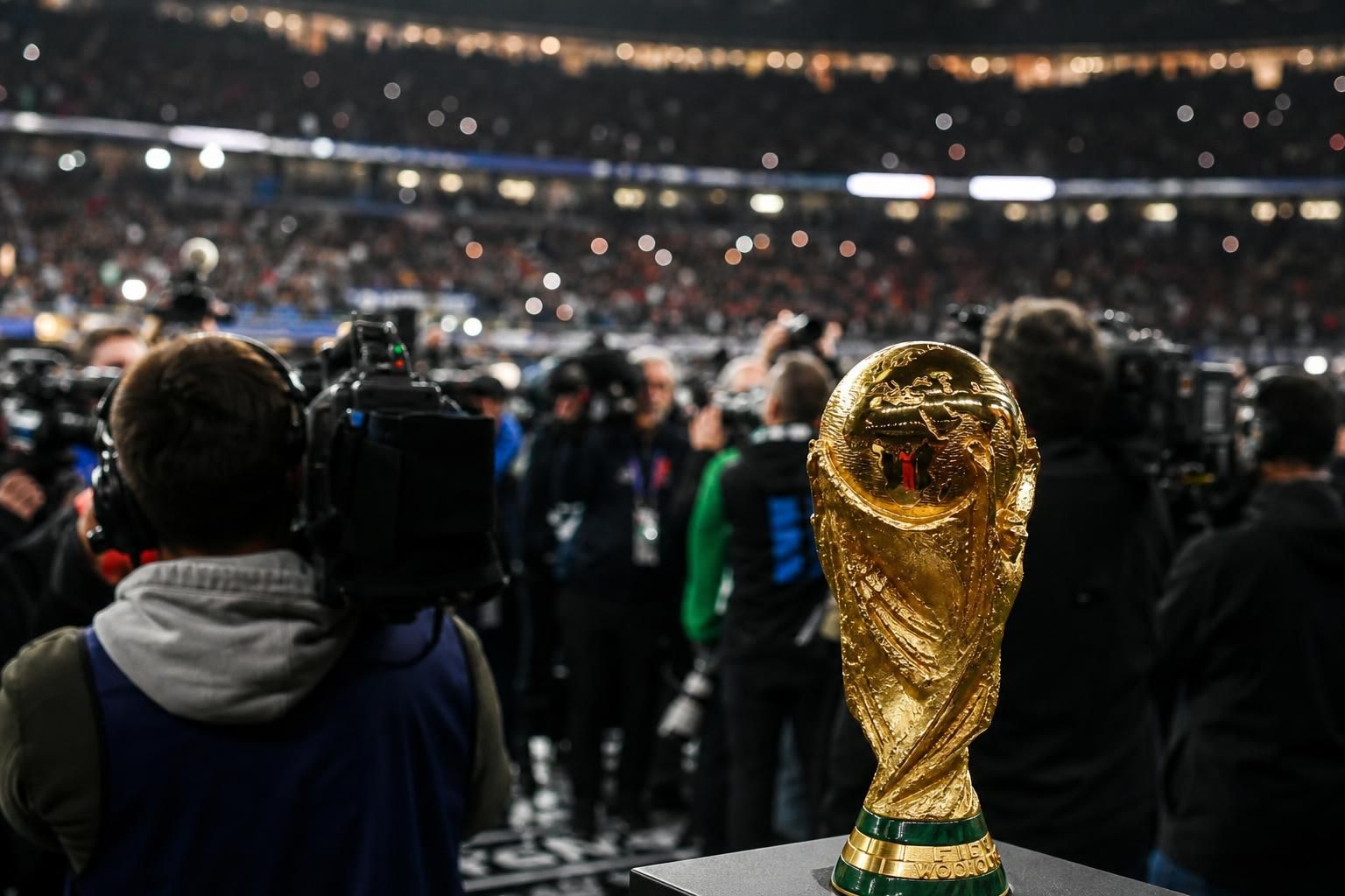 Gespannen WK-finalesfeer in een stadion na kritiek op het toernooi