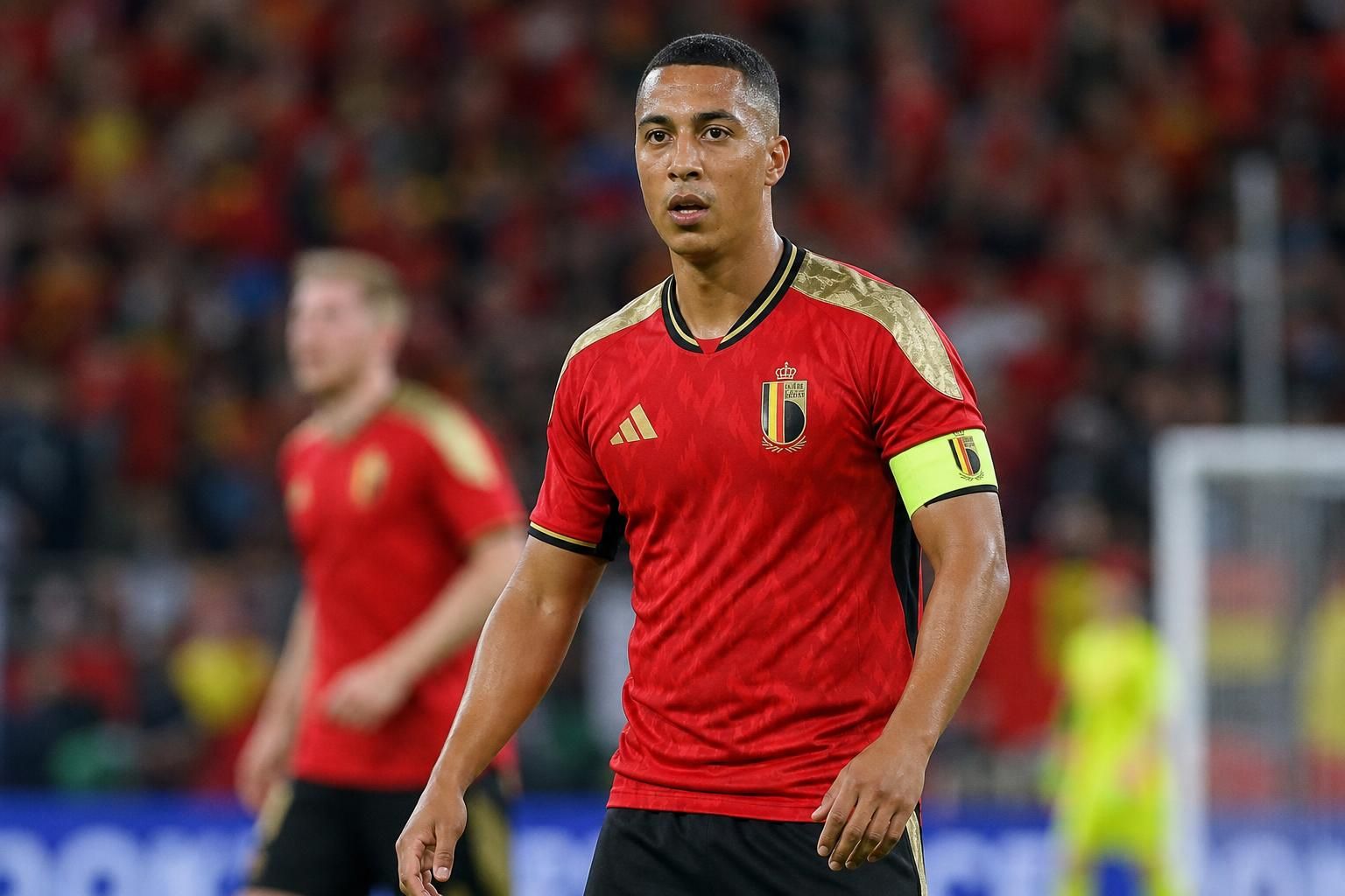 Youri Tielemans in actie bij de Rode Duivels tijdens het WK 2026