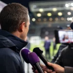 Post-match sfeer na een oefenwedstrijd tussen Burnley en Ajax