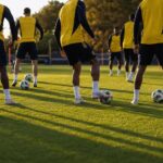 Union-spelers tijdens een gefocuste training zonder herkenbare gezichten