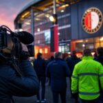 Gespannen transfersfeer rond Feyenoord en Anis Hadj Moussa in een stadionomgeving