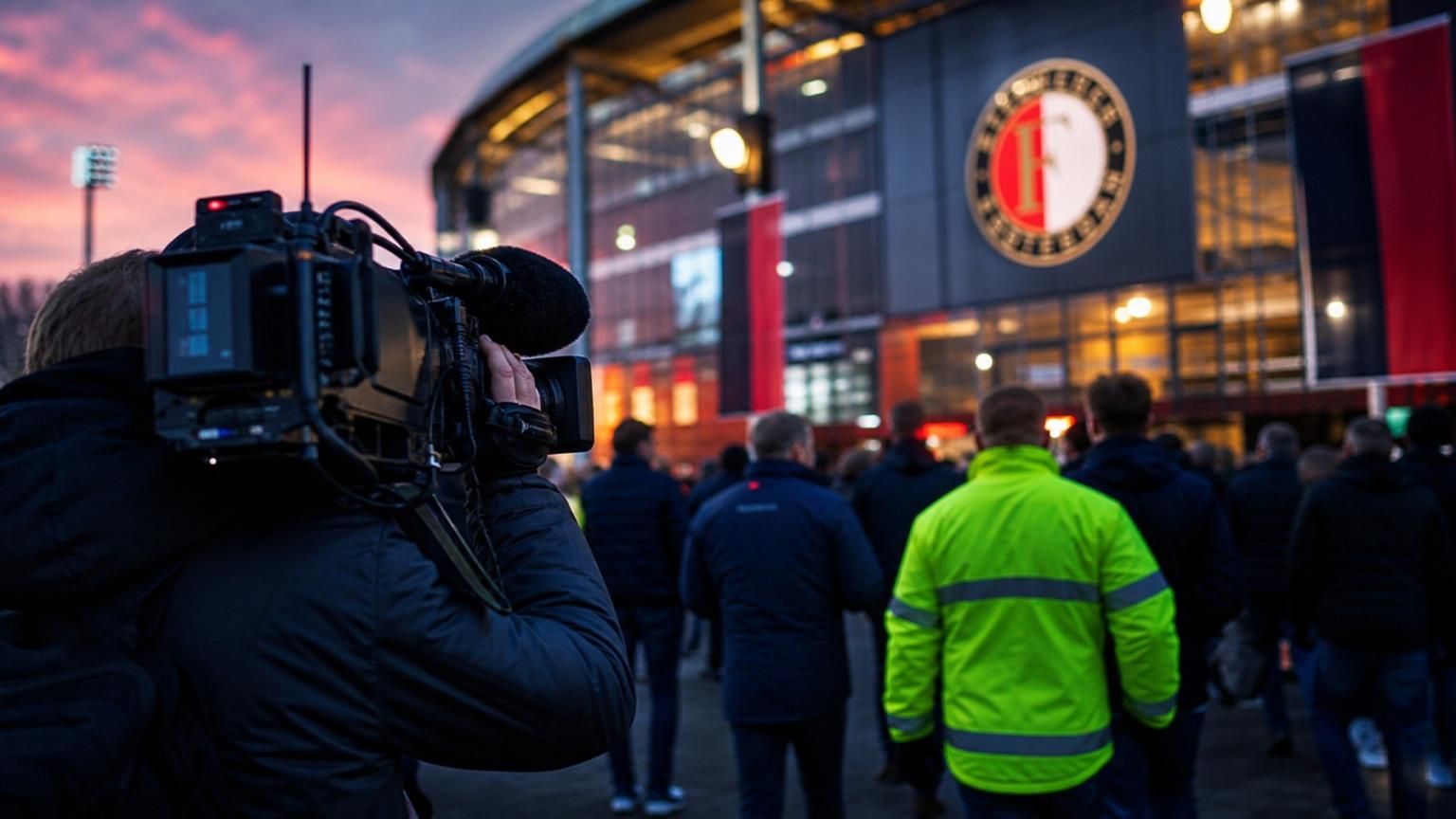 Gespannen transfersfeer rond Feyenoord en Anis Hadj Moussa in een stadionomgeving