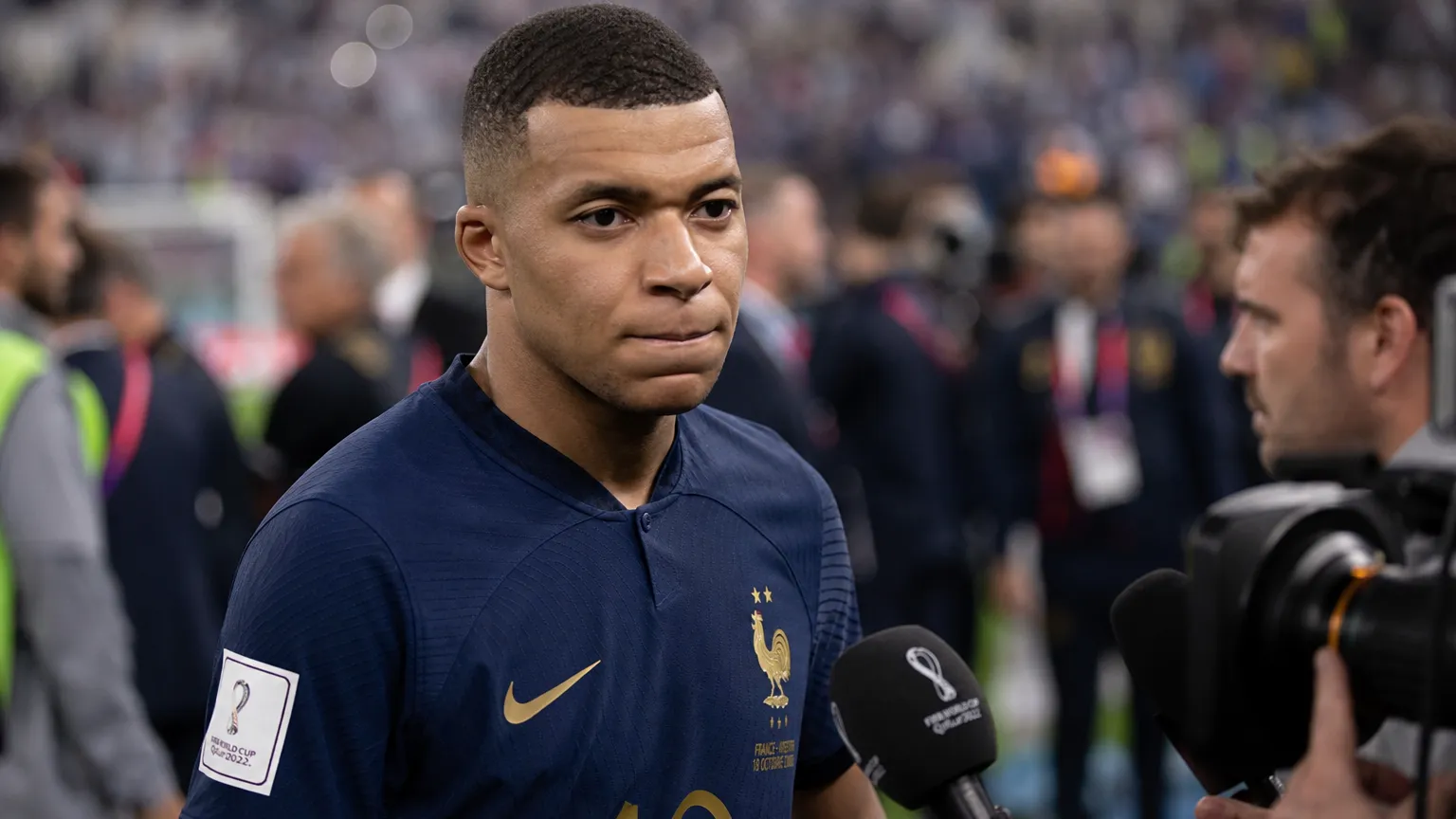 Kylian Mbappé na de WK-ontgoocheling van Frankrijk