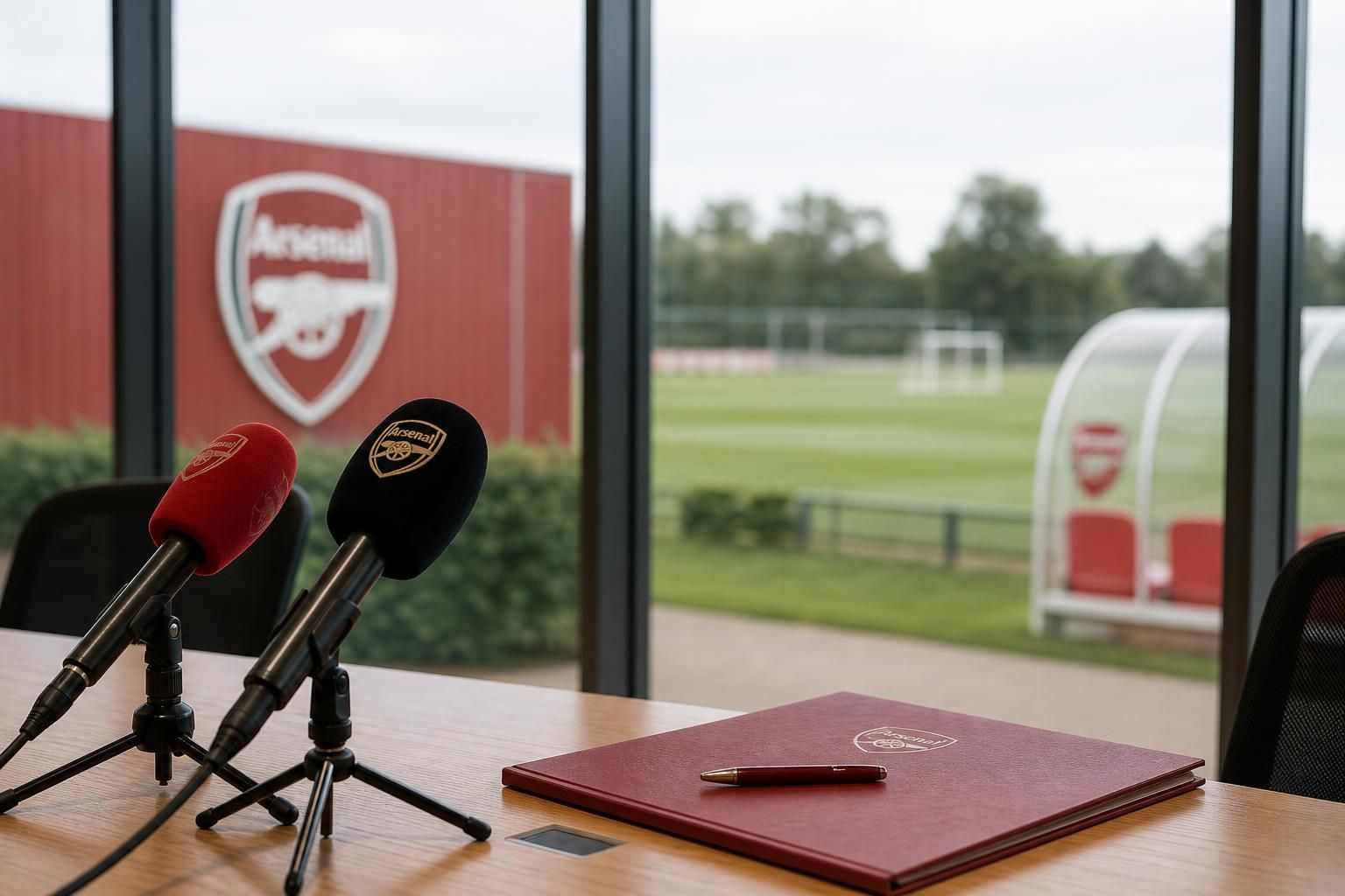 Persomgeving rond een jeugdopleiding bij Arsenal zonder herkenbare personen