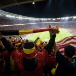 Supporterssfeer rond een WK-duel tussen België en de Verenigde Staten