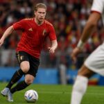 Kevin De Bruyne in actie voor de Rode Duivels tijdens het WK